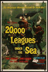 9h002 20,000 LEAGUES UNDER THE SEA 1sh R71 Jules Verne classic, wonderful art of deep sea divers!