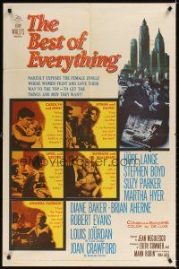9h065 BEST OF EVERYTHING 1sh '59 Hope Lange, Stephen Boyd, nakedly exposes the female jungle!