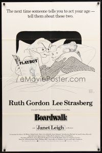 9h090 BOARDWALK 1sh '79 Stephen Verona, Al Hirschfeld art of Ruth Gordon & Lee Strasberg!