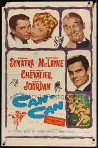 9h113 CAN-CAN 1sh '60 Frank Sinatra, Shirley MacLaine, Maurice Chevalier & Louis Jourdan!