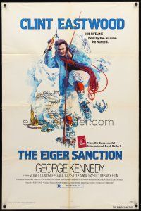 9h267 EIGER SANCTION 1sh '75 Clint Eastwood's lifeline was held by the assassin he hunted!