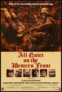 9h025 ALL QUIET ON THE WESTERN FRONT English 1sh '79 Richard Thomas, WWII action art!