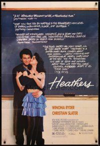 9h373 HEATHERS 1sh '89 really young Winona Ryder & Christian Slater!