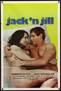 9h428 JACK N JILL 1sh '79 image of sexy Samantha Fox & Jack Wrangler in bed!
