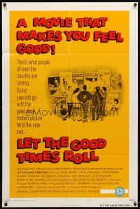 9h478 LET THE GOOD TIMES ROLL style D 1sh '73 Chuck Berry, Bill Haley, The Shirelles & '50s rockers