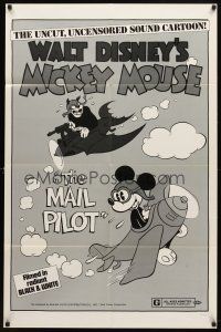 9h502 MAIL PILOT 1sh R74 Walt Disney, wacky art of pilot Mickey Mouse, uncensored!