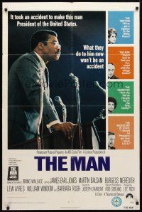 9h504 MAN 1sh '72 James Earl Jones as 1st pretend black U.S. President, written by Rod Serling!