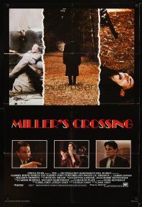 9h522 MILLER'S CROSSING int'l 1sh '90 Coen Brothers, Gabriel Byrne, sexy Marcia Gay Harden!