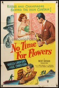 9h566 NO TIME FOR FLOWERS style A 1sh '53 art of sexy Communist Viveca Lindfors, directed by Siegel!