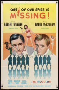 9h584 ONE OF OUR SPIES IS MISSING 1sh '66 Robert Vaughn, David McCallum, The Man from UNCLE!