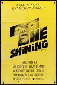9h748 SHINING re-strike 1sh '80s Stephen King & Stanley Kubrick horror, Jack Nicholson!