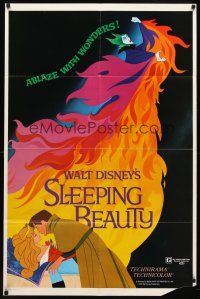 9h760 SLEEPING BEAUTY style A 1sh R79 Walt Disney cartoon fairy tale fantasy classic!