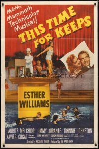 9h859 THIS TIME FOR KEEPS 1sh '47 sexiest swimmer Esther Williams, Xavier Cugat & His Orchestra!