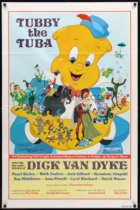 9h893 TUBBY THE TUBA 1sh R77 Dick Van Dyke, cartoon art of musical instruments!