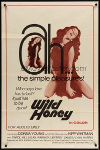 9h963 WILD HONEY 1sh '72 ah... the simple pleasures, sexy Donna Young is Gypsy!