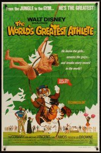 9h981 WORLD'S GREATEST ATHLETE 1sh R74 Walt Disney, Jan-Michael Vincent goes from jungle to gym!