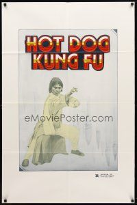 9h984 WRITING KUNG FU 1sh '86 wild image from martial arts action, Hot Dog Kung Fu!
