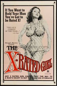 9h986 X-RATED GIRL 1sh '70s if you want to hold your man, you've got to be rated X!