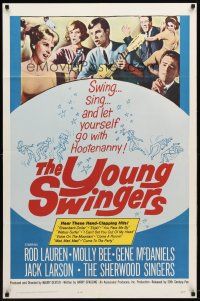 9h994 YOUNG SWINGERS 1sh '63 it's a real hot Hootenanny with a bundle of young swingers!