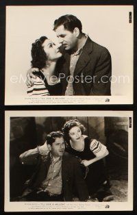 9j942 I'LL GIVE A MILLION 2 8x10 stills '38 cool images of Warner Baxter w/ pretty Marjorie Weaver!