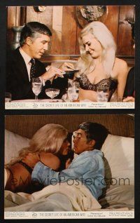 9j203 SECRET LIFE OF AN AMERICAN WIFE 2 color 8x10 stills '68 Patrick O'Neal & sexy Edy Williams!