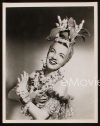9j747 CARMEN MIRANDA 4 8x10 stills '40s full-length portrait in cool outfits with outrageous hats!