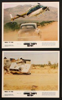 9j051 GRAND THEFT AUTO 8 8x10 mini LCs '77 Ron Howard, Roger Corman, Nancy Morgan, cool car images!