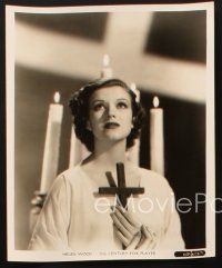 9j849 HELEN WOOD 3 8x10 stills '40s religious portraits with candles & crucifix!