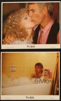 9j174 JERK 4 8x10 mini LCs '79 wacky Steve Martin kisses Bernadette Peters, Carl Reiner classic!