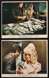 9j020 $ 11 color 8x10 stills '71 bank robbers Warren Beatty & sexy Goldie Hawn!