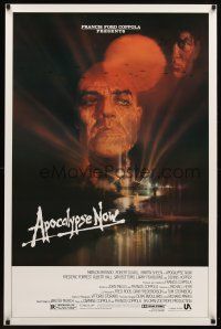 9k026 APOCALYPSE NOW 1sh R80s Francis Ford Coppola, Bob Peak art of Brando & Sheen!