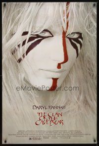9k091 CLAN OF THE CAVE BEAR 1sh '86 fantastic image of Daryl Hannah in tribal make up!