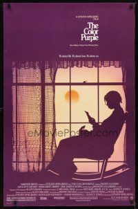 9k096 COLOR PURPLE 1sh '85 Steven Spielberg, Whoopi Goldberg, from Alice Walker novel!