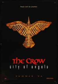 9k101 CROW: CITY OF ANGELS teaser 1sh '96 Tim Pope directed, cool image of the bones of a crow!