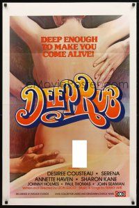 9k116 DEEP RUB 1sh '79 sexy artwork, deep enough to make you come alive!