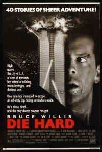 9k124 DIE HARD 1sh '88 Bruce Willis vs twelve terrorists, action classic!