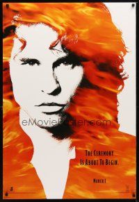 9k133 DOORS teaser DS 1sh '90 cool image of Val Kilmer as Jim Morrison, directed by Oliver Stone!