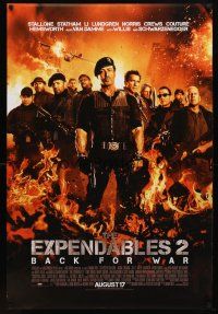 9k153 EXPENDABLES 2 advance DS 1sh '12 Stallone, Arnie, Van Damme, Li, Lundgren & Chuck Norris!