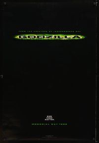 9k213 GODZILLA teaser DS 1sh '98 Matthew Broderick, Jean Reno, American re-make!