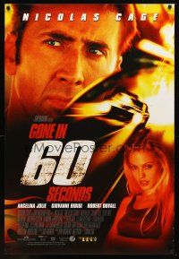 9k218 GONE IN 60 SECONDS DS 1sh '00 great image of car thieves Nicolas Cage & Angelina Jolie!