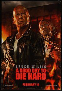 9k219 GOOD DAY TO DIE HARD style B teaser DS 1sh '13 Bruce Willis, Winstead, Jai Courtney!