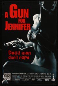 9k229 GUN FOR JENNIFER 1sh '97 Deborah Twiss, Benja Kay, dead men don't rape, super-sexy image!