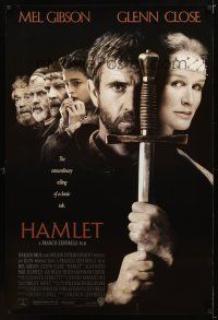 9k231 HAMLET 1sh '90 Mel Gibson, Glenn Close, Helena Bonham Carter, William Shakespeare!