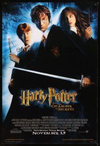 9k238 HARRY POTTER & THE CHAMBER OF SECRETS advance DS 1sh '02 Daniel Radcliffe, Emma Watson, Grint