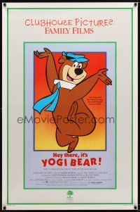 9k258 HEY THERE IT'S YOGI BEAR 1sh R86 Hanna-Barbera, Yogi's first full-length feature!