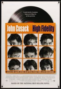 9k261 HIGH FIDELITY DS 1sh '00 John Cusack, great record album & sleeve design!