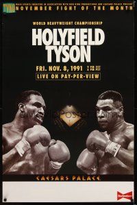 9k269 HOLYFIELD VS TYSON TV 1sh '91 Heavyweight Championship boxing, fight that never was!
