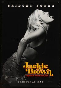 9k329 JACKIE BROWN teaser 1sh '97 Quentin Tarantino, image of sexy Bridget Fonda!