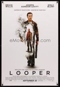 9k407 LOOPER advance DS 1sh '12 Bruce Willis, hunted by the future, haunted by the past!