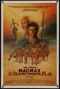 9k430 MAD MAX BEYOND THUNDERDOME 1sh '85 art of Mel Gibson & Tina Turner by Richard Amsel!